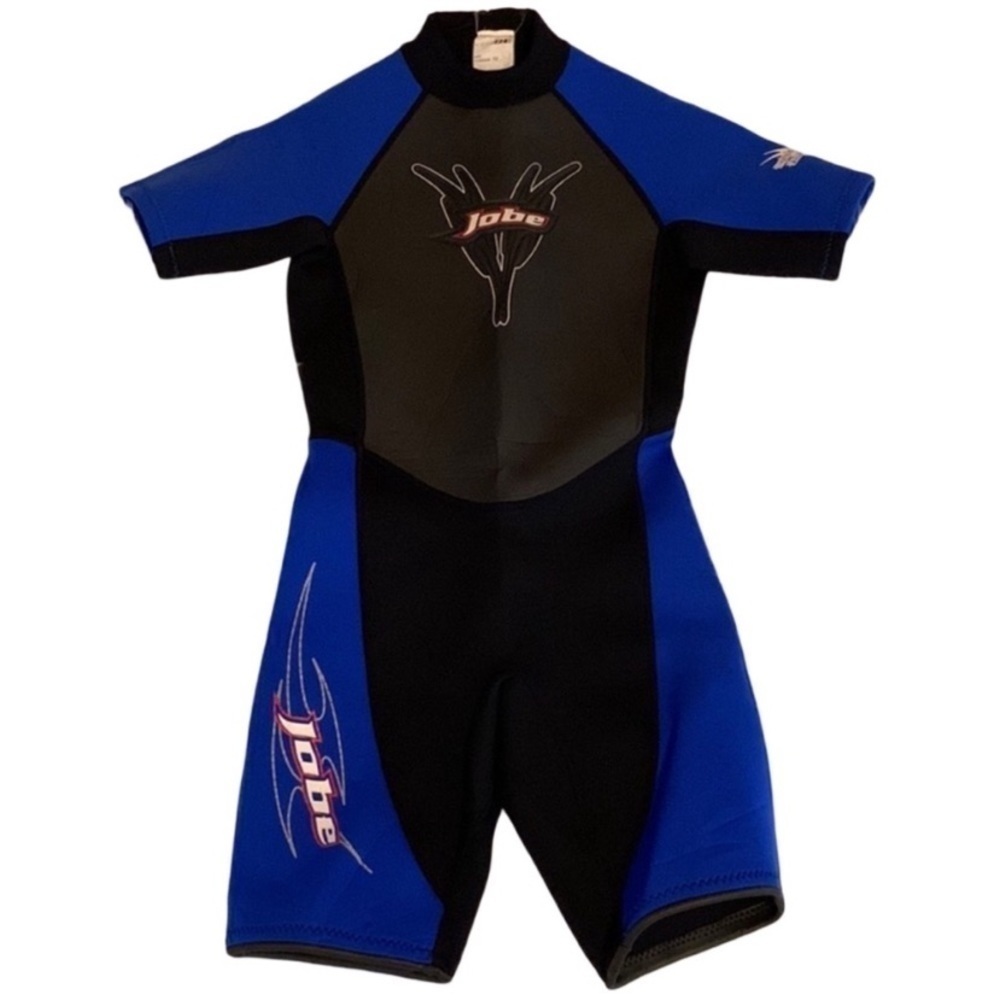 Jobe wetsuit for surfing! KidsBlack with blue details Back zipper Size 10 Unisex